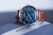 Zeppelin German Made Atlantic Blue Dial Leather Automatic 8470-3 Men's Watch